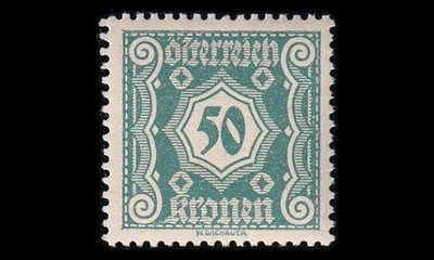 Itävalta P_117 ** Porto 50 Kr (1922)