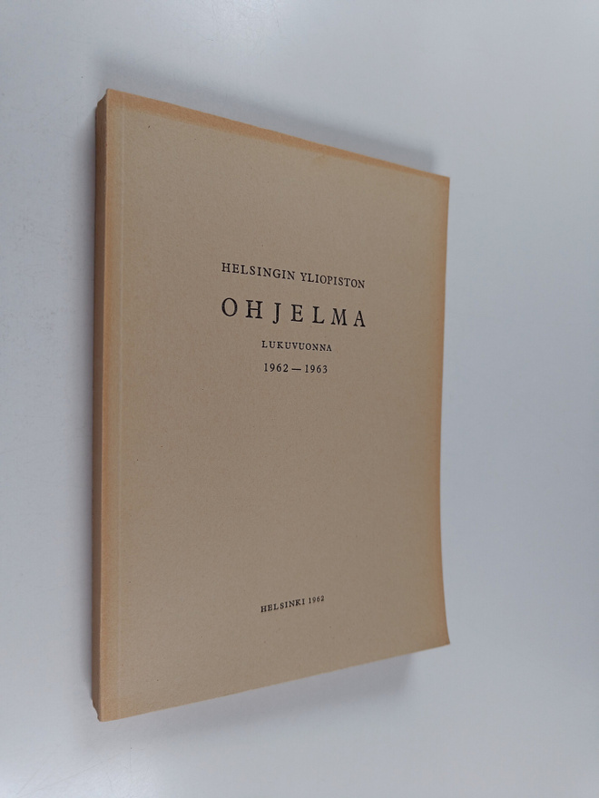 Helsingin yliopiston ohjelma vuonna 1962-1963