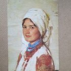 kaksi vintage taidekorttia - perinneasuja - pikkukuva 4