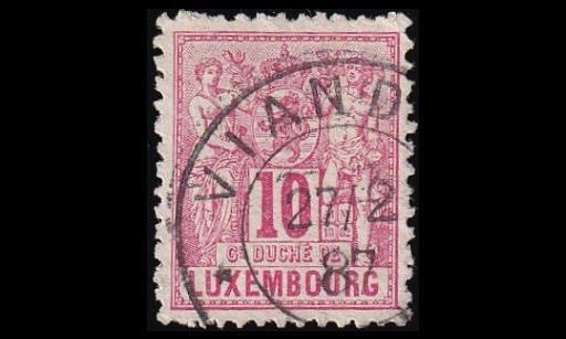 Luxemburg 49A o Allegoria 10 C (12½:12) (1882)