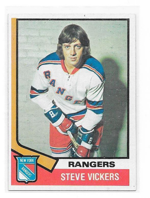 1974-75 Topps #29 Steve Vickers New York Rangers