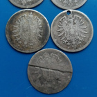 Saksa 20 Pfennigiä 1874 ja 1875 hopeaa - pikkukuva 2