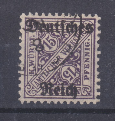 Saksa 1920 Dienst 1921 Mi 59  leimattuna.