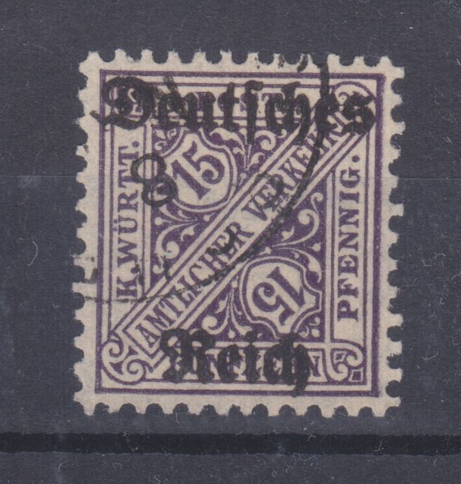 Saksa 1920 Dienst 1921 Mi 59  leimattuna.