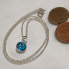 Hopea Pahasilmä riipus, Evil eye riipus panssari ketjulla - pikkukuva 3