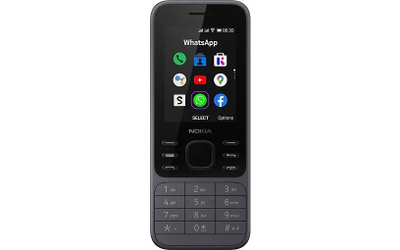 Nokia 6300 4G -puhelin, dual-SIM, harmaa