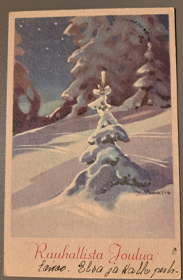 U.Maasio : yöllinen metsä,kulkenut 1953