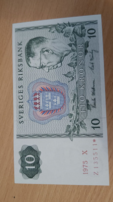Ruotsi 10 kronor 1975 tähti