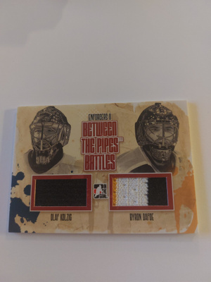 13-14 ITG Jersey Duals Red #04 Olaf Kolzig/Byron Dafoe /10