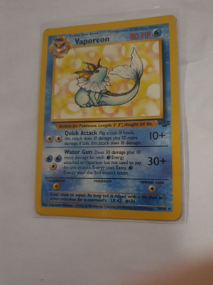 Vaporeon #28 Pokemon Jungle set RARE non holo card