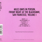 Miles Davis – In Person, Friday Night At The Black..Vol.1 CD - pikkukuva 2