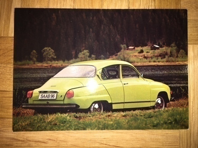 Postikortti Saab 96, 1975, kuva