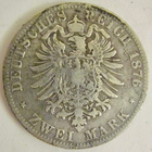 Saksa 2 mk 1876 Hopeaa - pikkukuva 2