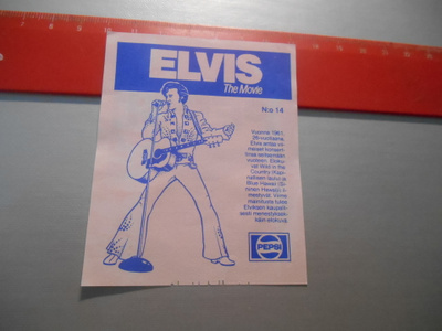 ELVIS The Movie Pepsi 1977 etiketti # 14