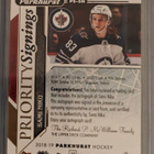 Sami Niku 2018-19 Parkhurst Priority Signing Rookie Auto /75 - pikkukuva 2