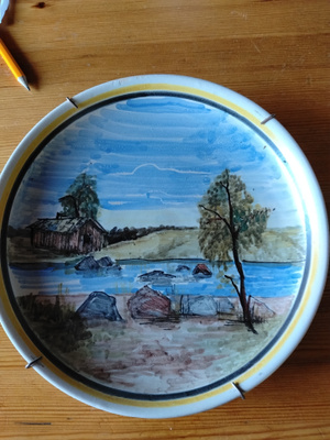 kupittaan savi seinälautanen