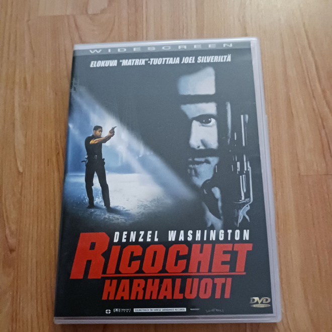 Ricochet - Harhaluoti (suomi dvd, 1991, Denzel Washington)
