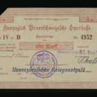 Saksa 4 Mark, Braunschweig 1.11.1918, Serie IV lit. B, VF - pikkukuva 1