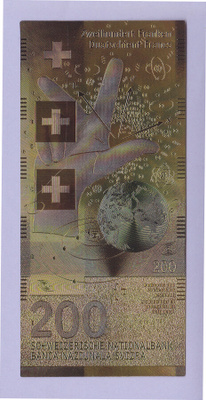 Sveitsi 200 Francs v.2016 UNC kullattu (muoviseteli)