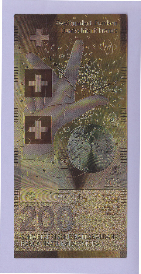 Sveitsi 200 Francs v.2016 UNC kullattu (muoviseteli)