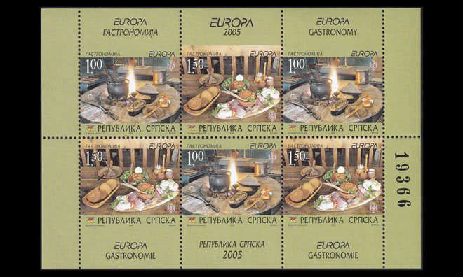 Serbia: Bosnia-Herzegovina 327-8hb ** Europa gastronomia vih