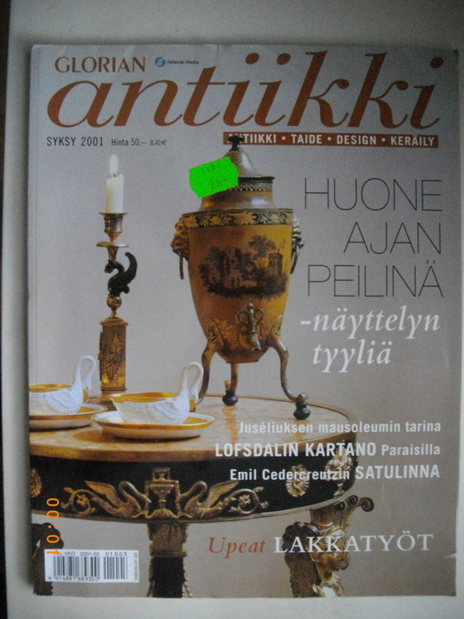 Glorian antiikki - syksy 2001 (23.7)