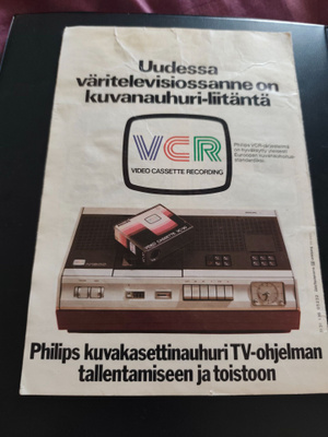 Philips kuvakasettinauhuri mainos
