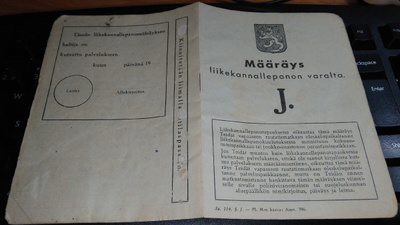Liikekannallepano Määräys Loppi P-Uudenmmaa SK 26/9