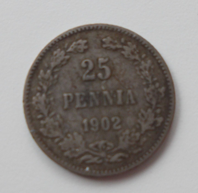 25 Penniä 1902 Hopeaa Nikolai II