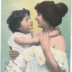 Äiti ja lapsi - vanha Carte Postale - pikkukuva 1