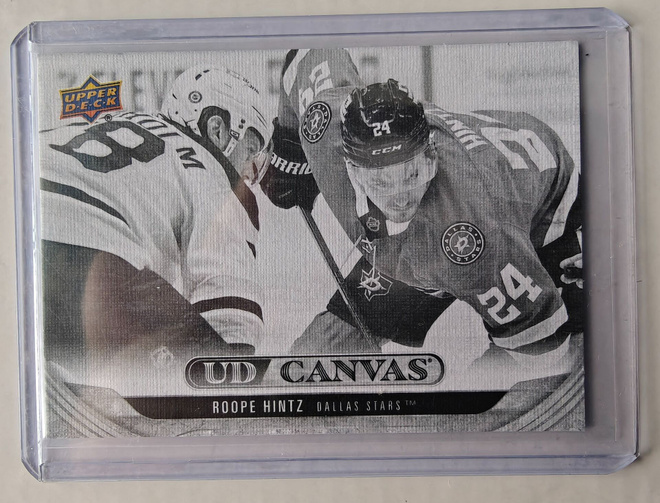 Roope Hintz 2024-25 UD Extended UD Canvas Black & White