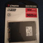 Kingston A400 960 Gt SATA3 2,5" -SSD-levy käyttämätön - pikkukuva 1