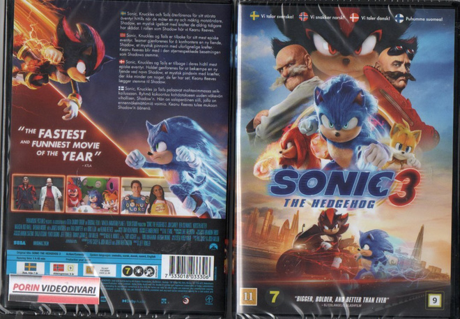 Sonic The Hedgehog 3	(52 240)	UUSI	-FI-	DVD				2024