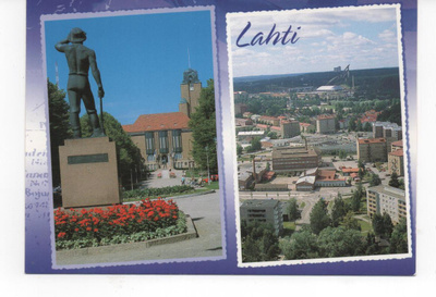 LAHTI: Kaupungintalo ja keskustan teollisuusaluetta