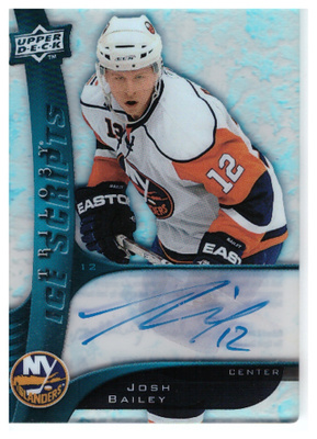 JOSH BAILEY Islanders 09-10 Up.D,Trilogy Ice Scripts #IS-BA