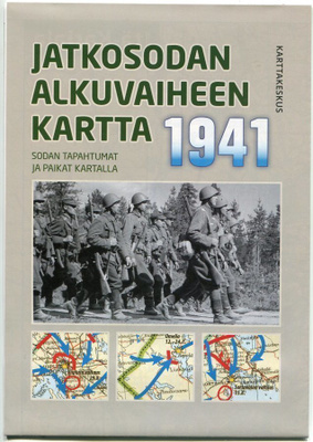 "Jatkosodan alkuvaiheen kartta 1941" Kaksipuolinen 7 x100cm.