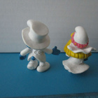 Vintage Schleich Smurffi figuurit, hääpari - pikkukuva 3