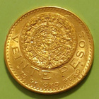 Mexico, 20 Pesos 1918, Aztec Calendar, kultaa 16,67 g (900) - pikkukuva 2