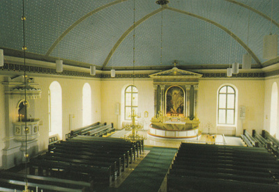 KIRKKOKORTTI - SALO - USKELAN  KIRKKO - SISÄKUVA