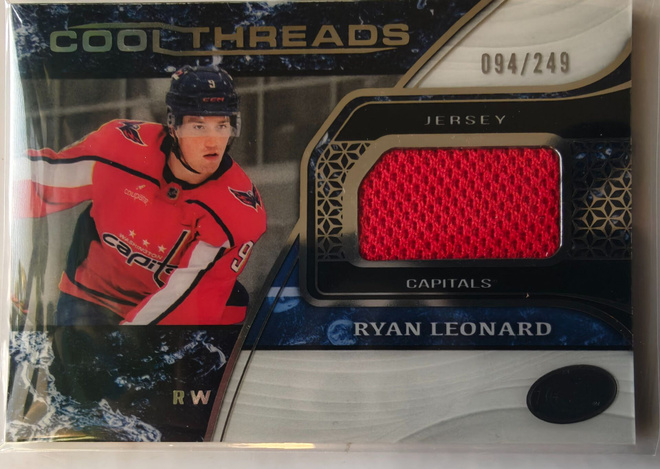 Ryan Leonard 2025-26 UD Ice Cool Threads Rookie Jersey /249