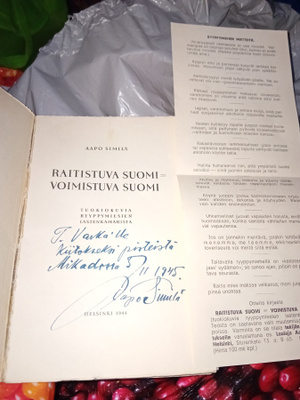 Aapo Similä : Raitistuva Suomi Voimistuva Suomi ( SIGNED )