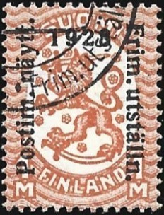 1928 Postimerkkinäyttely 1 mk leimattu LaPe 137 W 1