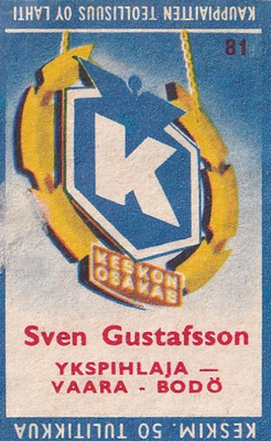 Ykspihlaja - Sven Gustafsson  , Kesko 81   7/11