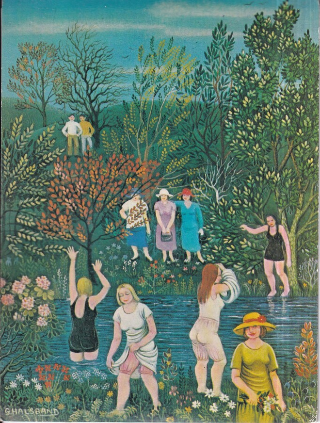 Gertrude Halsband: The Bathers.,  Naivitaide . e232
