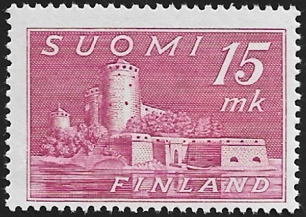1945 M-30 Olavinlin 15 mk punaisenlila ** Lape 301 c SP Lm6
