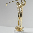 Kullanvärinen golfpelaajapatsas 22 cm - pikkukuva 1