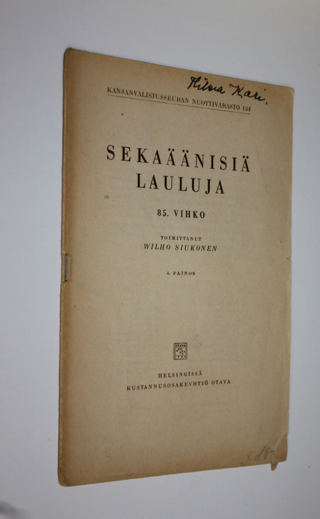 Wilho Siukonen : Sekaäänisiä lauluja 85 vihko