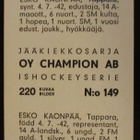 Esko Kaonpää Tappara Champion 1966 - pikkukuva 2