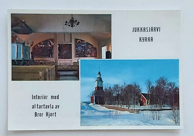 "JUKKASJÄRVI, Kiiruna, Ruotsi"-KULKEMATON POSTIKORTTI