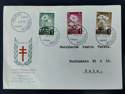 1949 FDC Tuberkuloosi